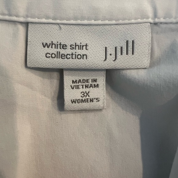 J. JILL White Shirt Collection 3X Womens Basic Button Down Long Sleeve EUC - Picture 5 of 7